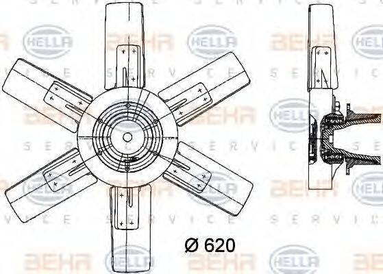 BEHR SERVICE 6200268 Вентилятор, охолодження двигуна