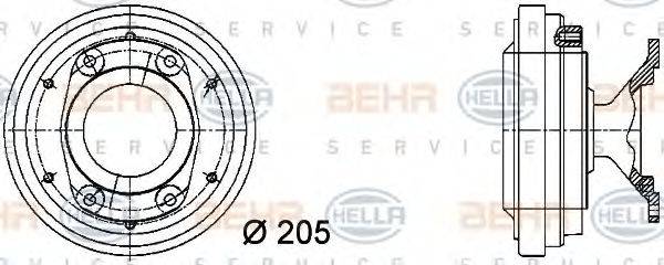 BEHR 16905 Зчеплення, вентилятор радіатора