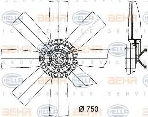 BEHR 33405 Вентилятор, охолодження двигуна