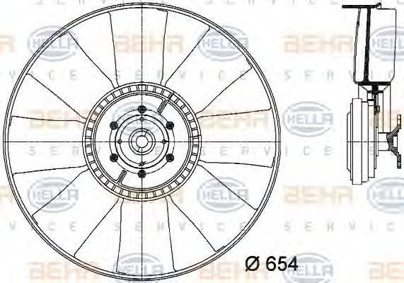 BEHR 29037 Вентилятор, охолодження двигуна