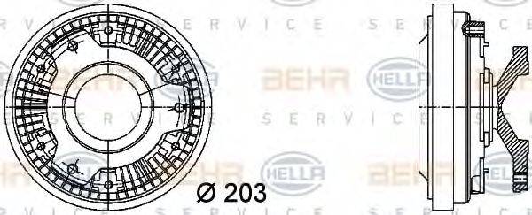 BEHR 36514 Зчеплення, вентилятор радіатора