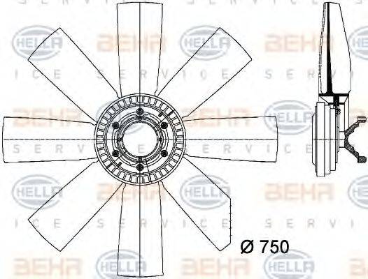 BEHR 71925 Вентилятор, охолодження двигуна