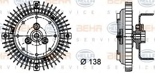BEHR 12024 Зчеплення, вентилятор радіатора