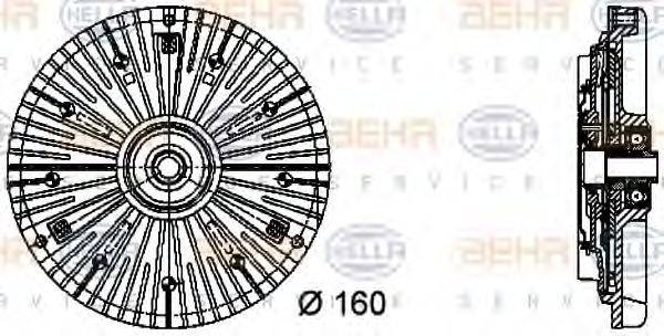 BEHR 29557 Зчеплення, вентилятор радіатора
