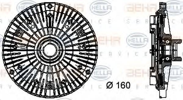 BEHR 49202 Зчеплення, вентилятор радіатора