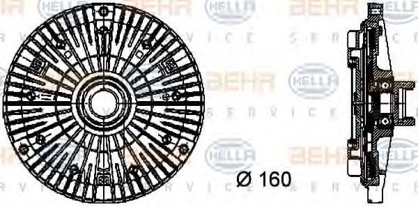 BEHR 01877 Зчеплення, вентилятор радіатора
