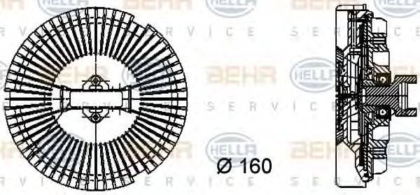 BEHR 54849 Зчеплення, вентилятор радіатора