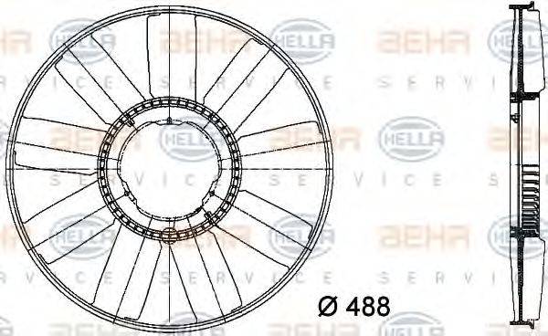 BEHR 77515 Крильчатка вентилятора, охолодження двигуна