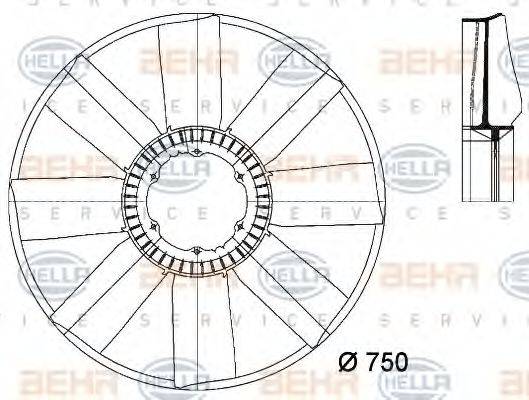 MERCEDES-BENZ 003 205 31 06 Крильчатка вентилятора, охолодження двигуна
