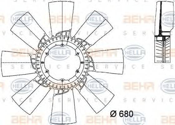 BEHR 81983 Крильчатка вентилятора, охолодження двигуна