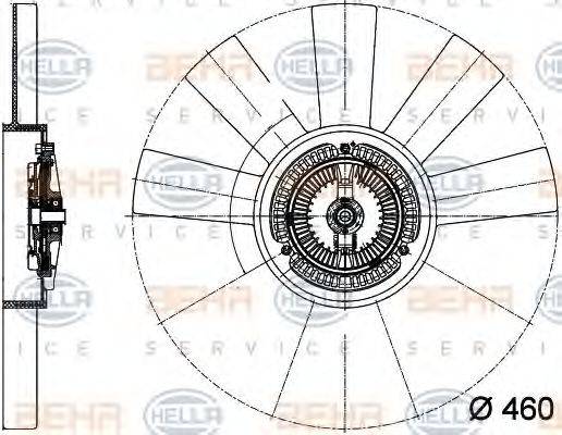 BEHR 22463 Вентилятор, охолодження двигуна