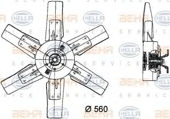 BEHR SERVICE 6300072 Вентилятор, охолодження двигуна