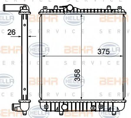 OPEL 9210556 Радіатор, охолодження двигуна