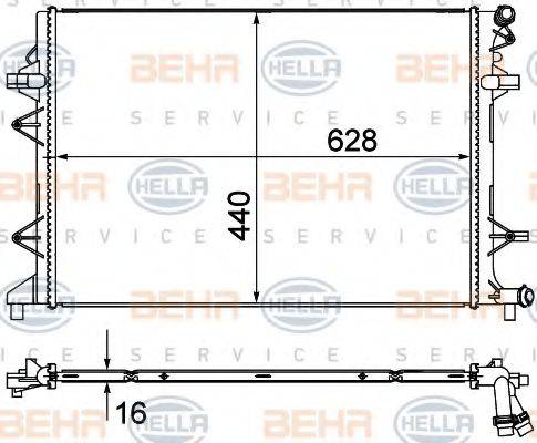 VW 1K0 121 251 EB Радіатор, охолодження двигуна