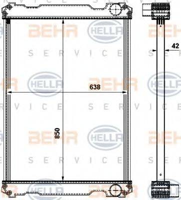 BEHR H1206 Радіатор, охолодження двигуна