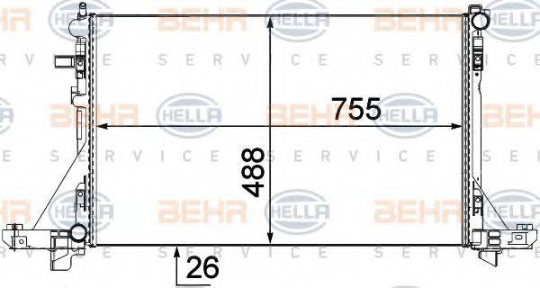 OPEL 4419452 Радіатор, охолодження двигуна