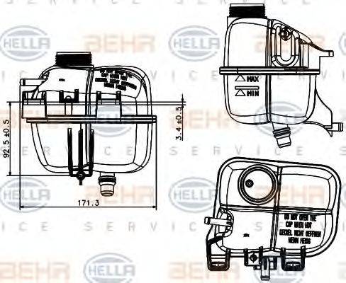MINI 17 13 7 823 626 Компенсаційний бак, охолоджуюча рідина
