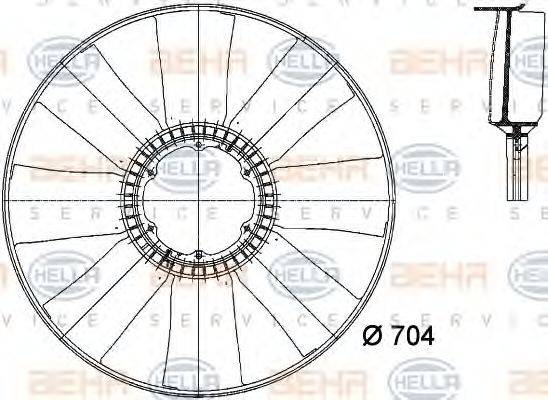 IVECO 5041 35421 Крильчатка вентилятора, охолодження двигуна