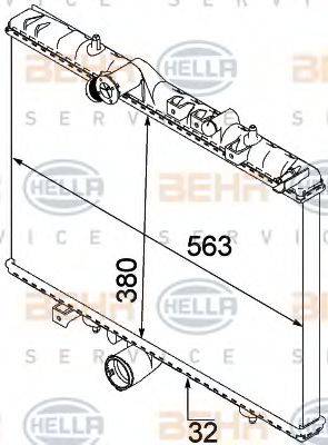 GERI 26520 Радіатор, охолодження двигуна