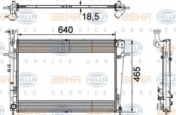 KIA 25310-0Z150 Радіатор, охолодження двигуна