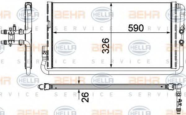 BMW 2 284 244 Радіатор, охолодження двигуна