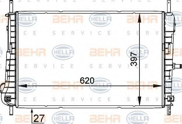 FORD XS7H8005ED Радіатор, охолодження двигуна