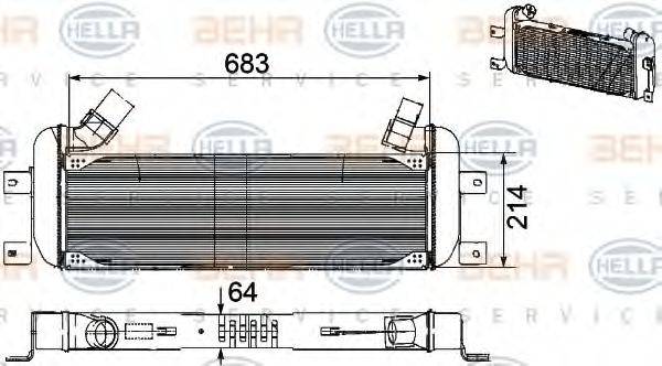 HELLA 8ML376756191 Радіатор, рециркуляція ОГ