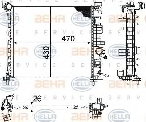 BEHR HELLA SERVICE R3441 Радіатор, охолодження двигуна