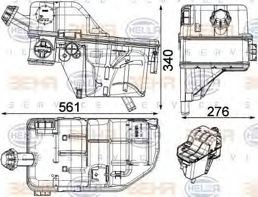 EVOBUS 000 500 38 49 Компенсаційний бак, охолоджуюча рідина