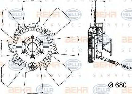 BEHR 73841 Вентилятор, охолодження двигуна
