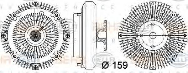 AKS DASIS 228013N Зчеплення, вентилятор радіатора