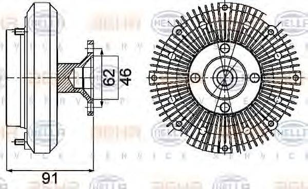 TOYOTA 16210-66020 Зчеплення, вентилятор радіатора
