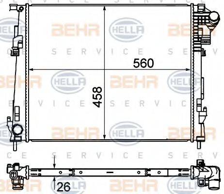 OPEL 4416948 Радіатор, охолодження двигуна