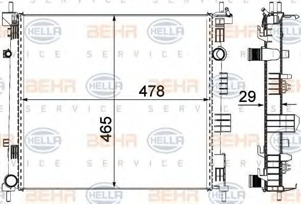 NISSAN 21410BJ40A Радіатор, охолодження двигуна