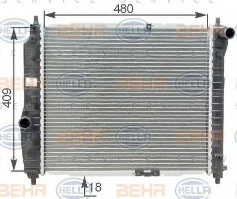 DAEWOO 96536523 Радіатор, охолодження двигуна
