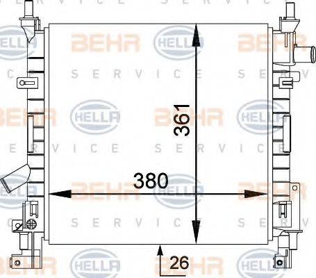 FORD 1S5H8005BA Радіатор, охолодження двигуна