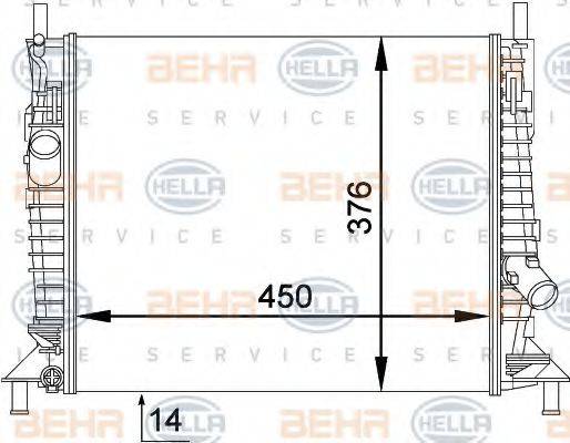 FORD 3M5H8005PH Радіатор, охолодження двигуна