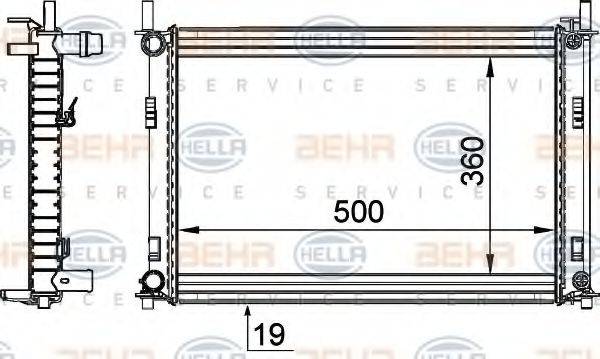 FORD 1 325 832 Радіатор, охолодження двигуна