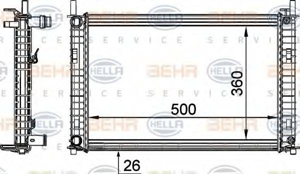 FORD 1 152 149 Радіатор, охолодження двигуна
