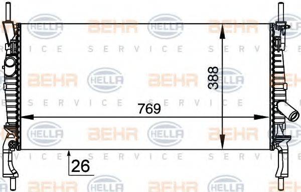 FORD 6C118005CD Радіатор, охолодження двигуна