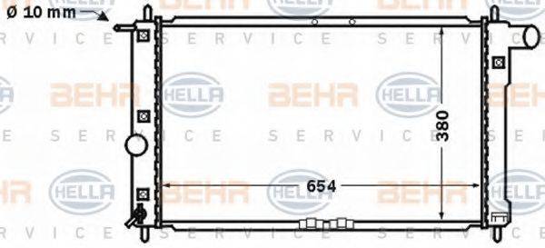 DAEWOO 96351102 Радіатор, охолодження двигуна
