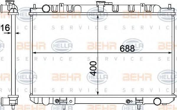 NISSAN 21410-2Y607 Радіатор, охолодження двигуна