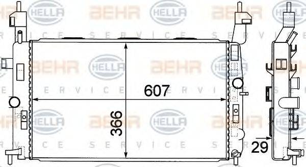 OPEL 13 00 253 Радіатор, охолодження двигуна
