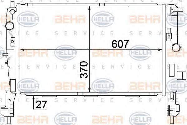 OPEL 13 00 254 Радіатор, охолодження двигуна