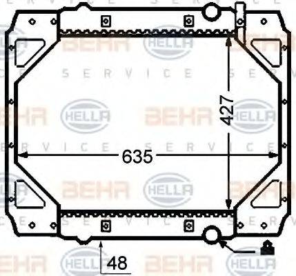 DAF WAK 1161 Радіатор, охолодження двигуна