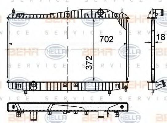 GENERAL MOTORS 96475475 Радіатор, охолодження двигуна