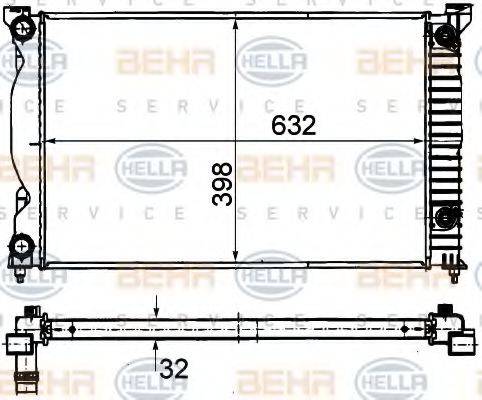 VALEO 73502 Радіатор, охолодження двигуна