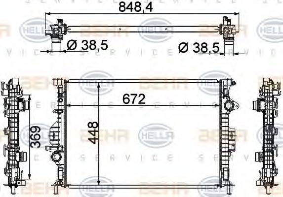 FORD 1493771 Радіатор, охолодження двигуна