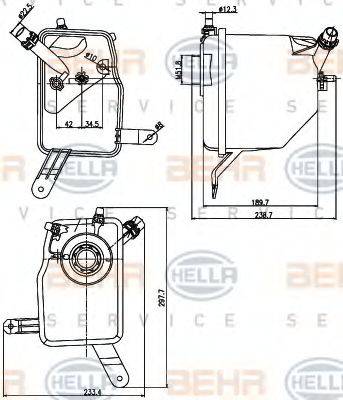 BMW 7 542 986 Компенсаційний бак, охолоджуюча рідина