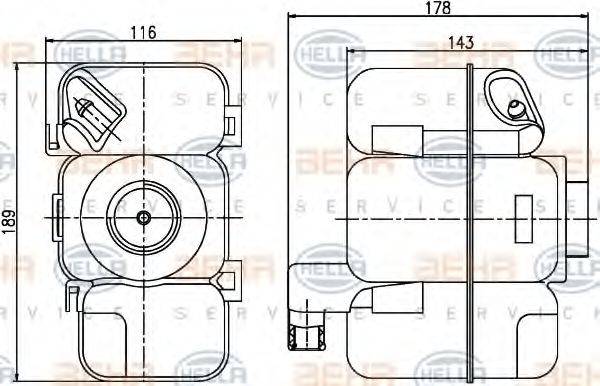 VOLVO 30741973 Компенсаційний бак, охолоджуюча рідина